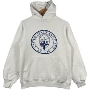 Vintage University Of San Diego Chest Logo Hoodie S